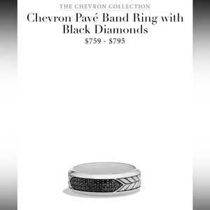 David Yurman Authentic 8MM CHEVRON BAND Ring